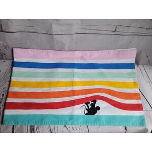 DISNEY Table Runner Rainbow Multicolor Spring Mickey Mouse Silhouette 48 In Long